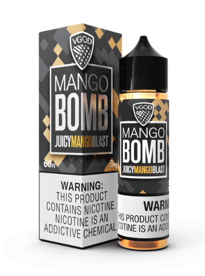 خرید جویس ویگاد انبه بمب اصل طعم انبه بدون یخ (VGOD Mango Bomb)