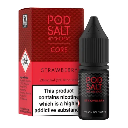 تصویر  Pod Salt Strawberry 10ml Nicotine Salt || سالت نیکوتین پاد سالت ۱۰ میل توت فرنگی