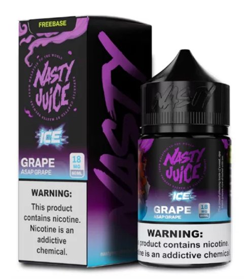 تصویر  جویس انگور نستی (آساپ گریپ) |  Nasty Juice Asap Grape Freebase ICE
