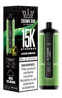 پاد یکبار مصرف الفاخر کرون بار 15000 پاف طعم لوسید دریم