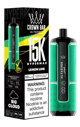 پاد یکبار مصرف الفاخر کرون بار 15000 پاف طعم لیمو لایم