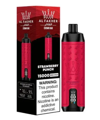 پاد یکبار مصرف الفاخر پرو 15000 پاف طعم استرابری پانچ