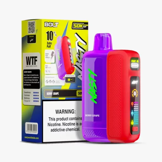 عکس پاد یکبار مصرف نستی بولت ۵۰۰۰۰ پاف با طعم میکس بری و انگور