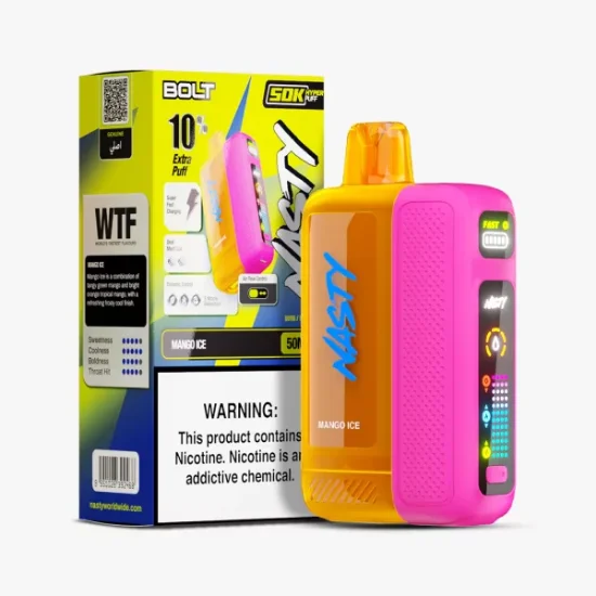 عکس پاد یکبار مصرف نستی بولت ۵۰۰۰۰ پاف با طعم انبه یخ