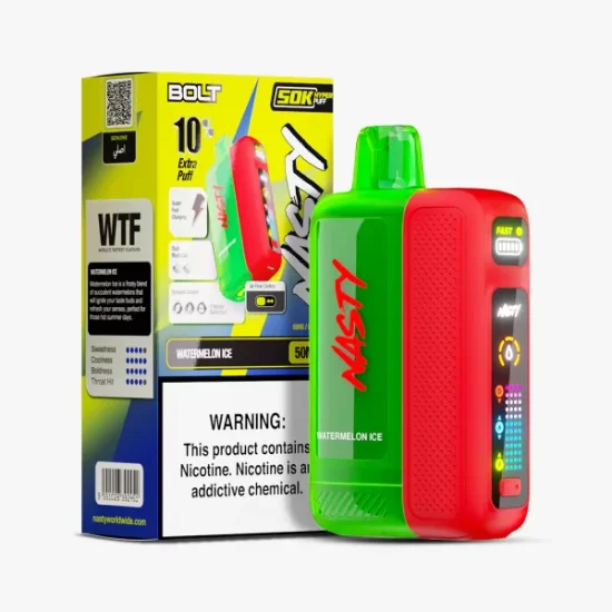 عکس پاد یکبار مصرف نستی بولت ۵۰۰۰۰ پاف با طعم هندوانه یخ