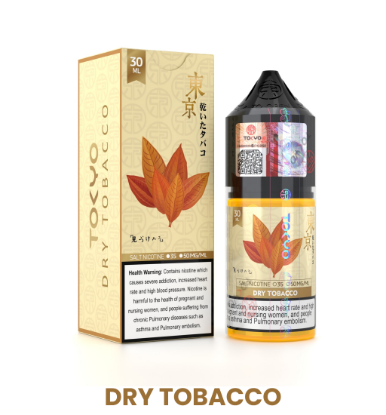 سالت نیکوتین توکیو تنباکو خشک ۳۰ میلی‌لیتری اصل Tokyo SaltNic Dry Tobacco