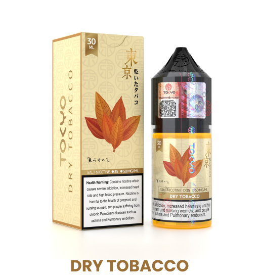 سالت نیکوتین توکیو تنباکو خشک ۳۰ میلی‌لیتری اصل Tokyo SaltNic Dry Tobacco