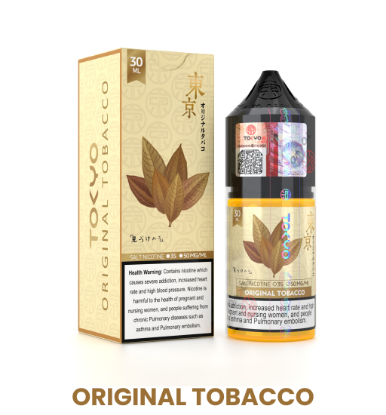 سالت نیکوتین توکیو تنباکو اورجینال ۳۰ میلی‌لیتری اصل Tokyo SaltNic Original Tobacco