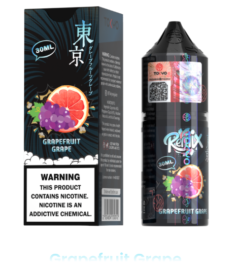 سالت نیکوتین توکیو رمیکس طعم گریپ فروت انگور ۳۰ میلی‌لیتر اصل Tokyo Remix Grapefruit Grape