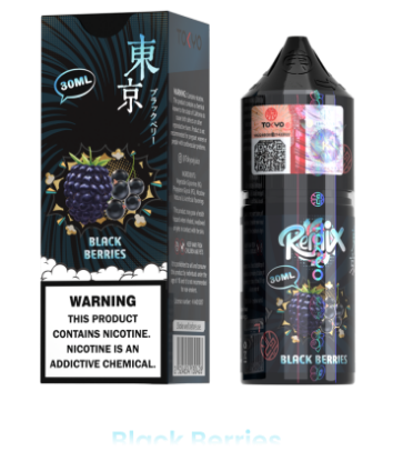سالت نیکوتین توکیو رمیکس طعم بلک بری (توت‌های وحشی) ۳۰ میلی‌لیتر اصل Tokyo Remix Black Berries