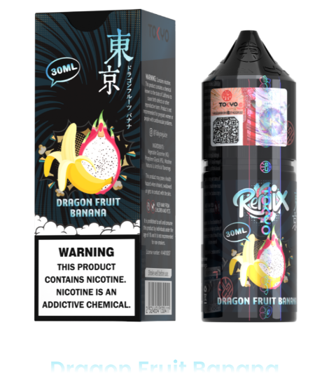 سالت نیکوتین توکیو رمیکس طعم دراگون فروت موز ۳۰ میلی‌لیتر اصل Tokyo Remix Dragon Fruit Banana