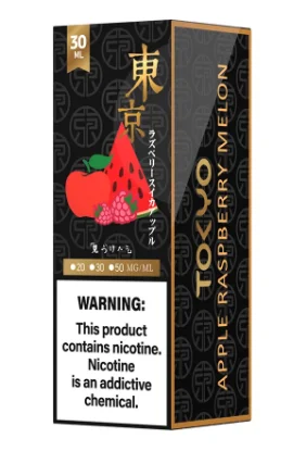 سالت نیکوتین توکیو سری گلدن طعم سیب تمشک ملون ۳۰ میلی‌لیتر اصل Tokyo Golden Apple Raspberry Melon