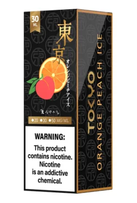 سالت نیکوتین توکیو سری گلدن طعم پرتقال هلو یخ ۳۰ میلی‌لیتر اصل Tokyo Golden Orange Peach Ice