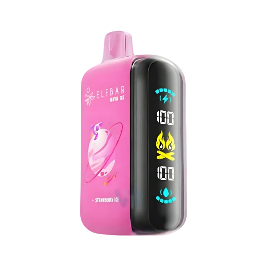 ویپ یکبار مصرف الف بار ۲۵۰۰۰ پاف Raya D3 توت فرنگی یخ اصل