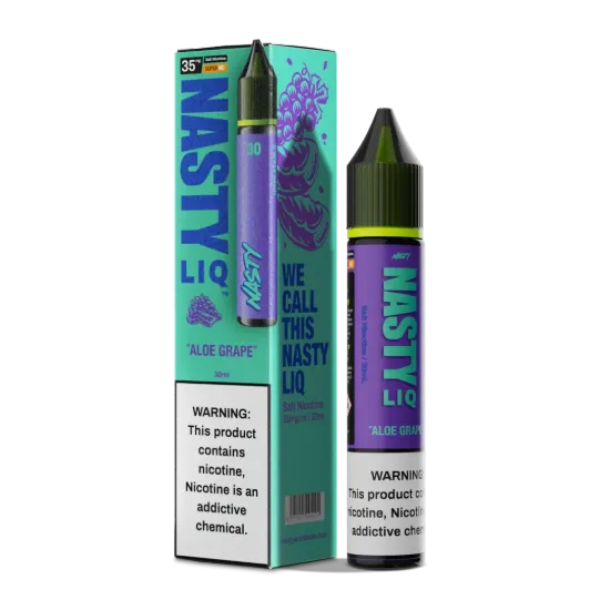 تصویر  سالت نیکوتین نستی لیک آلوئه انگور ۶۰ میل (Nasty Liq Aloe Grape 60ml)