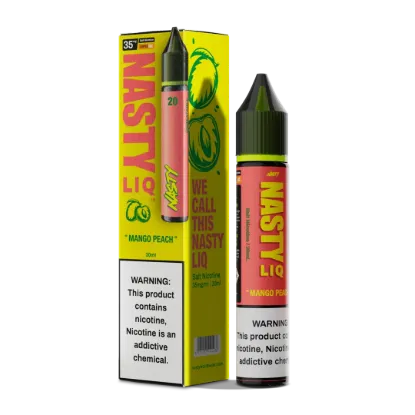 تصویر  سالت نیکوتین نستی لیک انبه هلو میکس انبه هلو ۶۰ میل (Nasty Liq Mango Peach 60ml)