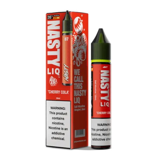تصویر  سالت نیکوتین نستی لیک گیلاس کولا نوشابه گیلاسی ۶۰ میل (Nasty Liq Cherry Cola 60ml)