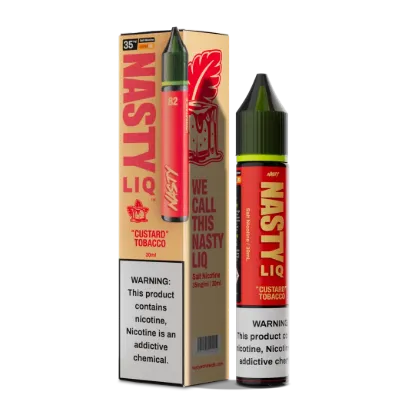 تصویر  سالت نیکوتین نستی لیک کاستارد توباکو تنباکو دسر ۶۰ میل (Nasty Liq Custard Tobacco 60ml)