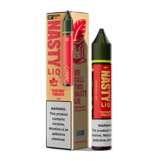 تصویر  سالت نیکوتین نستی لیک کاستارد توباکو تنباکو دسر ۶۰ میل (Nasty Liq Custard Tobacco 60ml)