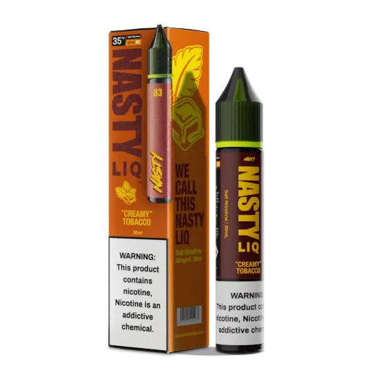 تصویر  سالت نیکوتین نستی لیک کریمی توباکو تنباکو خامه ۶۰ میل (Nasty Liq Creamy Tobacco 60ml)