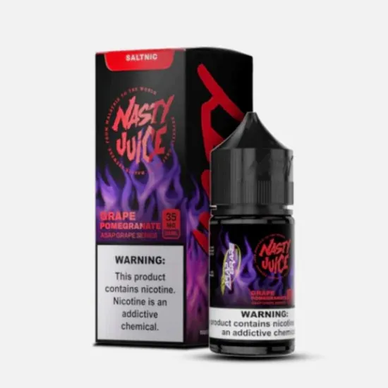 تصویر  سالت نیکوتین نستی انگور انار سری آساپ گریپ (Nasty Grape Pomegranate ASAP Grape Series)