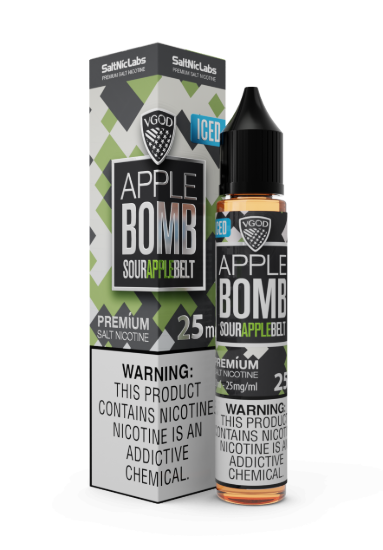 تصویر  سالت نیکوتین ویگاد آیس اپل بمب (VGOD SaltNic Iced Apple Bomb)