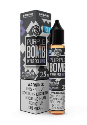 تصویر  سالت نیکوتین ویگاد آیس پرپل بمب (VGOD SaltNic Iced Purple Bomb)