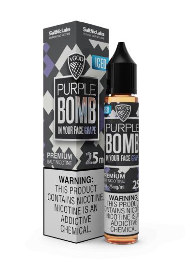 تصویر  سالت نیکوتین ویگاد پرپل بمب (VGOD SaltNic Purple Bomb)