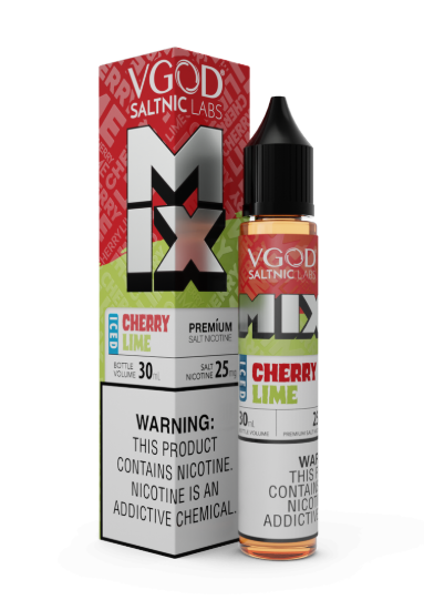 تصویر  سالت نیکوتین ویگاد میکس آیس آلبالو لایم (VGOD MIX Iced Cherry Lime)