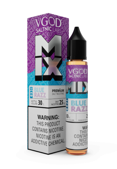 تصویر  سالت نیکوتین ویگاد میکس آیس بلو راز (VGOD SaltNic MIX Iced Blue Razz)