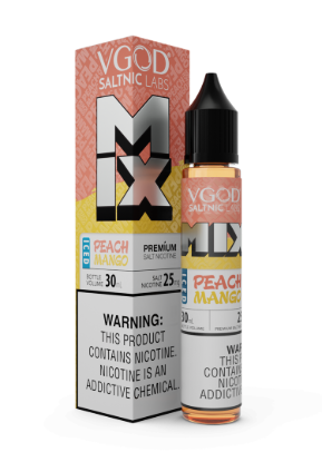 تصویر  سالت نیکوتین ویگاد میکس آیس هلو انبه (VGOD MIX Iced Peach Mango)