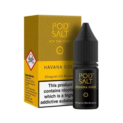 تصویر  سالت نیکوتین پاد سالت ۱۰ میل تنباکویی (PodSalt Pod Havana Gold 10ml)
