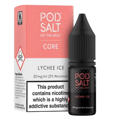 تصویر  سالت نیکوتین پاد سالت ۱۰ میل لیچی یخ (PodSalt Pod Lychee Ice 10ml)