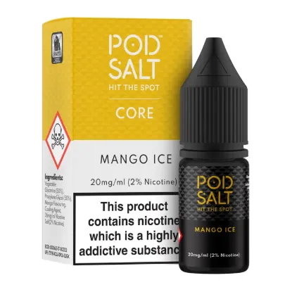 تصویر  سالت نیکوتین پاد سالت ۱۰ میل انبه یخ (PodSalt Pod Mango Ice 10ml)