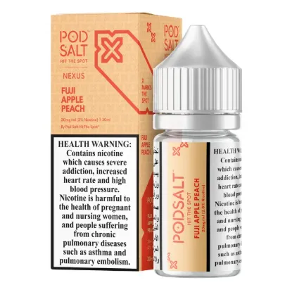تصویر  سالت نیکوتین پاد سالت ، سیب فوجی ، هلو ، یخ (PodSalt Pod Nexus Fuji Apple Peach)