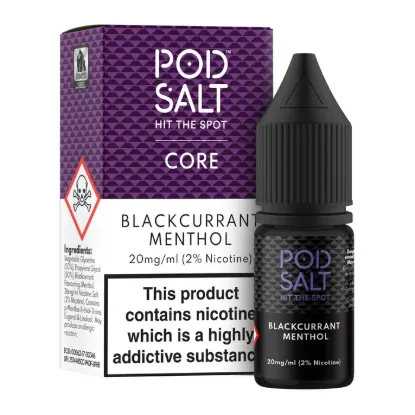 تصویر  سالت نیکوتین پاد سالت توت سیاه منتول (PodSalt Pod Blackcurrant Menthol)