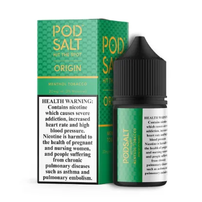 تصویر  سالت نیکوتین پاد سالت اوریجین تنباکو نعنا (PodSalt Pod Origin Menthol Tobacco)