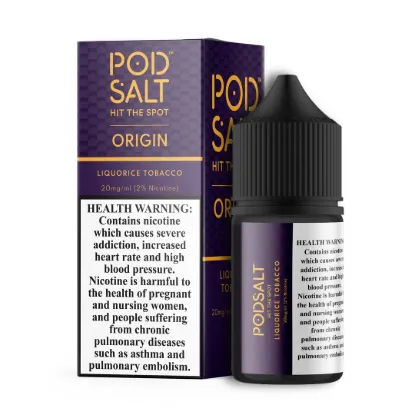 تصویر  سالت نیکوتین پاد سالت اوریجین لیکور تنباکو (PodSalt Pod Origin Liquor Tobacco)
