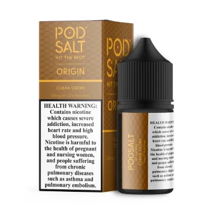 تصویر  سالت نیکوتین پاد سالت اوریجین کوبان کرم (PodSalt Pod Origin Cuban Creme)