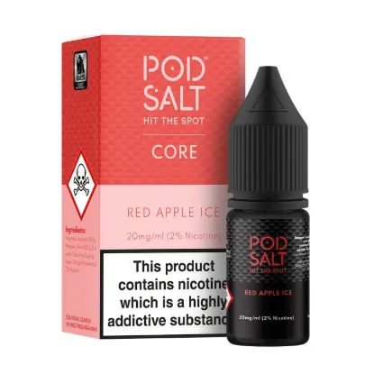 تصویر  سالت نیکوتین پاد سالت سیب قرمز یخ (PodSalt Pod Core Red Apple Ice)