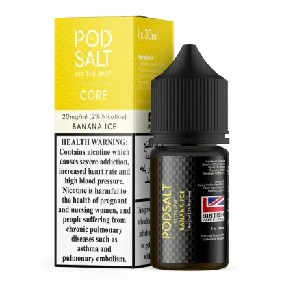 تصویر  سالت نیکوتین پاد سالت موز یخ (PodSalt Pod Banana Ice)