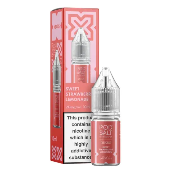 تصویر  سالت نیکوتین پاد سالت نکسوس لیموناد شیرین توت فرنگی (PodSalt Pod Nexus Sweet Strawberry Lemonade)