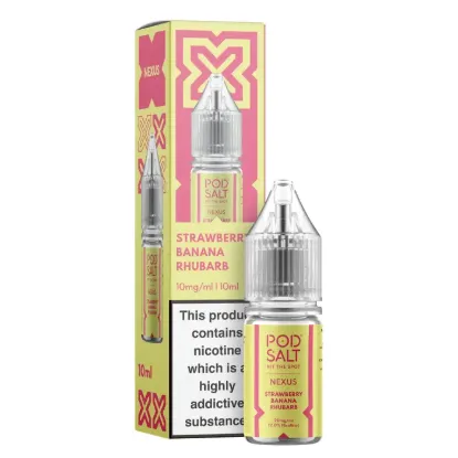 تصویر  سالت نیکوتین پاد سالت نکسوس موز، توت فرنگی و ریواس (PodSalt Pod Nexus Strawberry Banana Rhubarb)