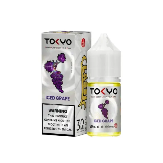 تصویر  سالت نیکوتین توکیو ۳۰ میل آیسد گریپ انگور یخ (Tokyo SaltNic 30ML ICED GRAPE)