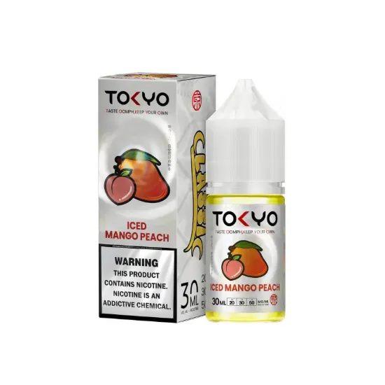 تصویر  سالت نیکوتین توکیو ۳۰ میل آیسد منگو پیچ انبه هلو یخ (Tokyo SaltNic 30ML ICED MANGO PEACH)