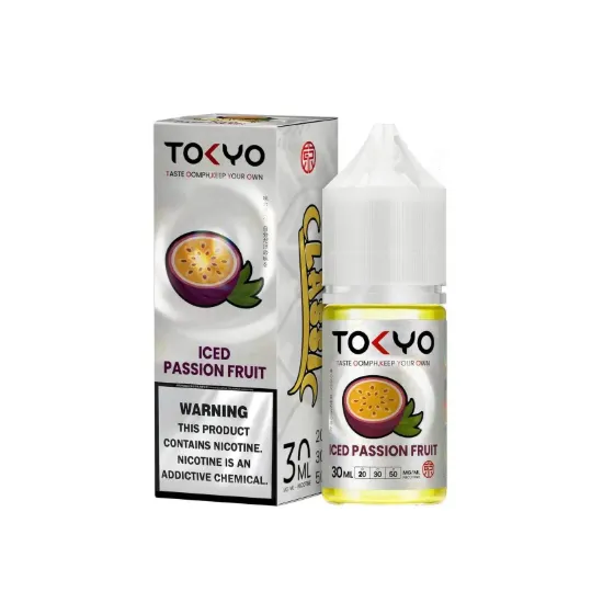 تصویر  سالت نیکوتین توکیو ۳۰ میل آیسد پشن فروت میوه شور یخ (Tokyo SaltNic 30ML ICED PASSIONFRUIT)