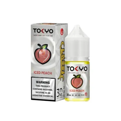 تصویر  سالت نیکوتین توکیو ۳۰ میل آیسد پیچ هلو یخ (Tokyo SaltNic 30ML ICED PEACH)