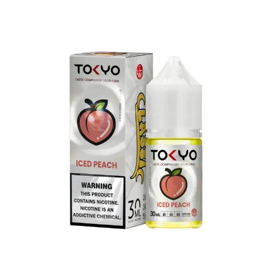 تصویر  سالت نیکوتین توکیو ۳۰ میل آیسد پیچ هلو یخ (Tokyo SaltNic 30ML ICED PEACH)