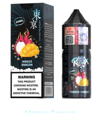 تصویر  سالت نیکوتین توکیو رمیکس انبه دراگون فروت ۳۰ میل (Tokyo remix 30ml MANGO DRAGON)
