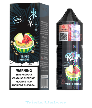 تصویر  سالت نیکوتین توکیو رمیکس تریپل ملون ۳۰ میل (Tokyo remix 30ml TRIPLE MELONS)